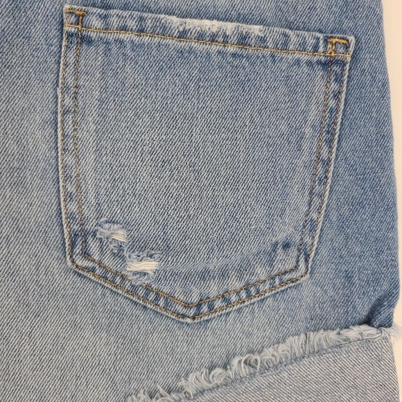 Aeropostale Medium Wash High Rise MOM SHORT 0 - Picture 6 of 10